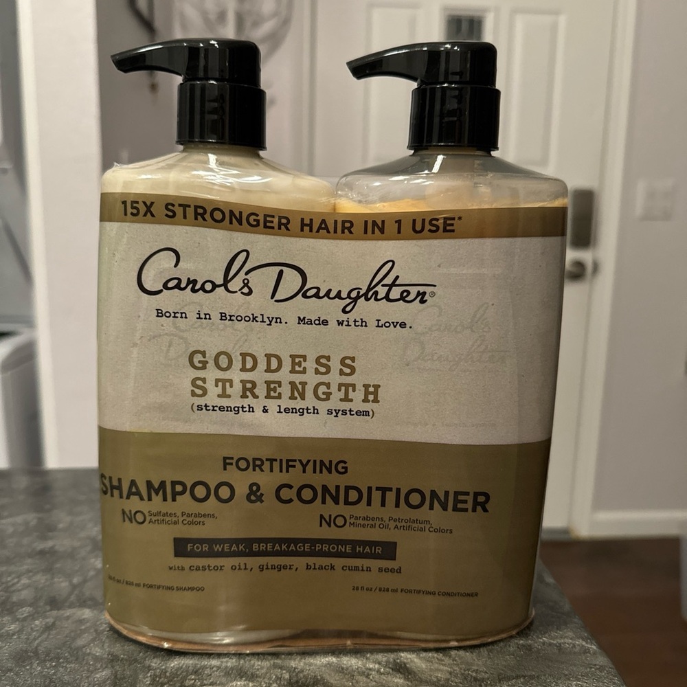 Carol's Daughter Goddess strength Fortifying Shampoo & Conditioner 28 fl.oz NEW